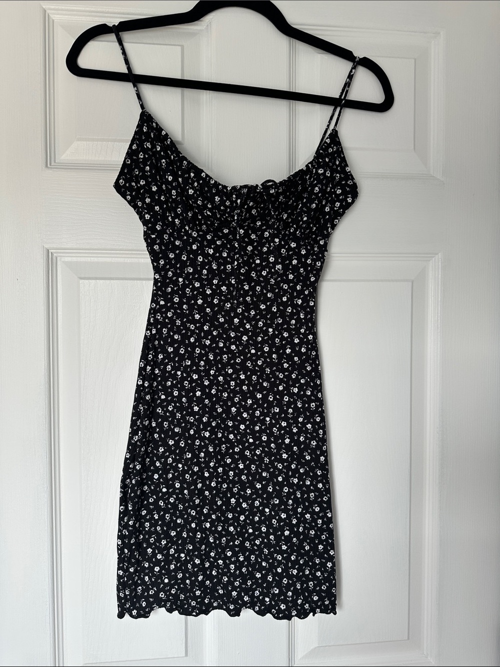 Windsor Black Mini Dress with White Floral Print